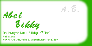 abel bikky business card